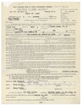 Two November 1958 Contracts Signed by Moe Howard, Who Signs Each ''The 3 Stooges by Moe Howard (owner)'' -- AGVA Contracts for Three Stooges Performances -- Each Measures 8.5'' x 11'', Very Good